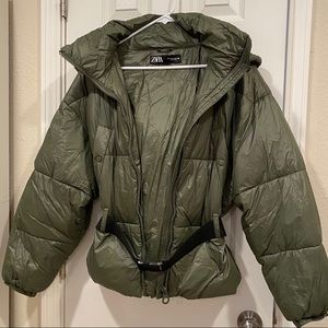 Zara puffer coat.  Like new.